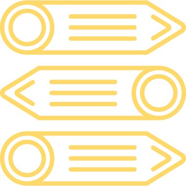 ok yönü simgesi ana hat biçiminde