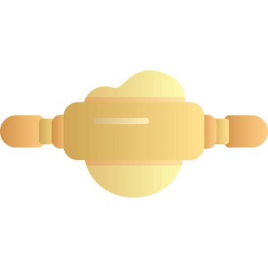 Altın çan ikonu, çizgi film tarzı.