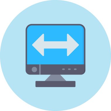 Bilgisayar. Web simgesi basit illüstrasyon