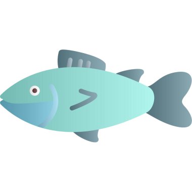 vektör düz balık simgesi