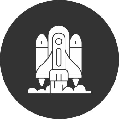 uzay gemisi düz dizayn simgesi