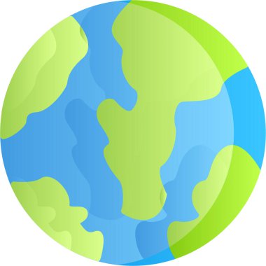 küresel gezegen simgesi, basit vektör illüstrasyonu