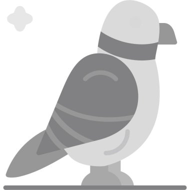 martı simgesi, vektör illüstrasyonu, basit ve düz tasarım