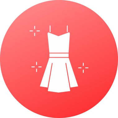 Modern moda elbise ikonunun vektör illüstrasyonu