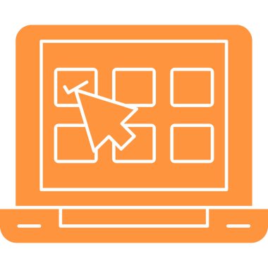 bilgisayar izleme simgesi, vektör illüstrasyonu