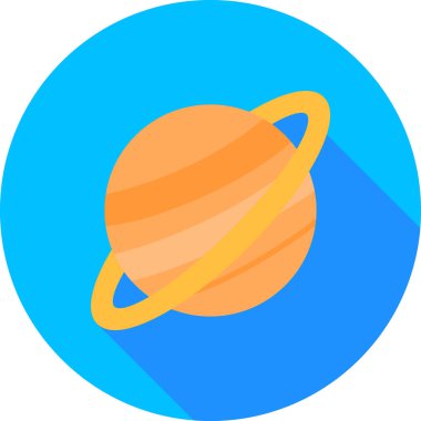 Gezegen ikonu. Gezegenin vektör illüstrasyonu