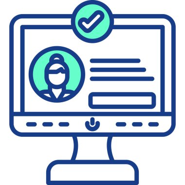 Dizüstü bilgisayar simgesi vektör çizimi