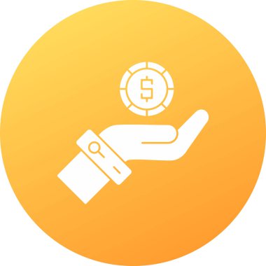 Dolar işareti simgesi, vektör çizimi