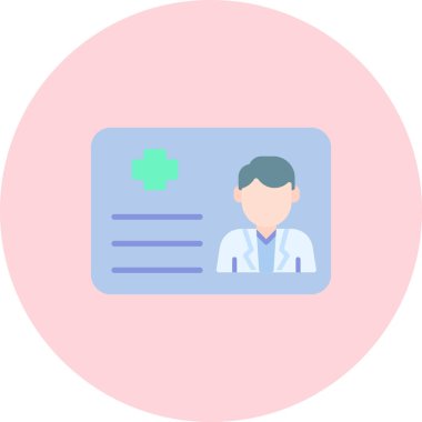 Doktor. Web simgesi basit illüstrasyon