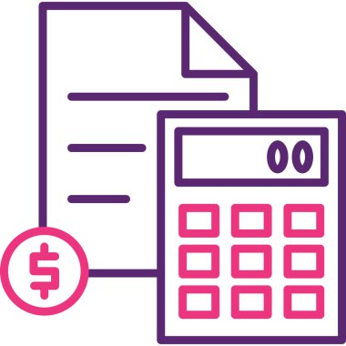 Hesap makinesi dolar simgesi - taslak biçimi