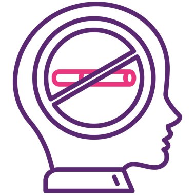 Sigara yok, modern simge basit vektör illüstrasyonu,