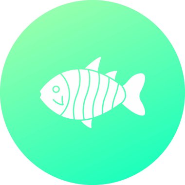 Balık simgesinin vektör illüstrasyonu