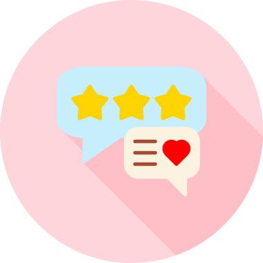 favori derecelendirme renk vektörü düz illüstrasyon