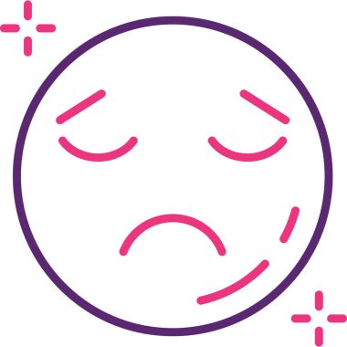 Üzücü. Web simgesi basit illüstrasyon