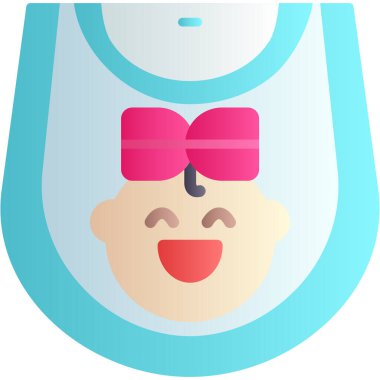 bebek kız ikon vektör illüstrasyonu