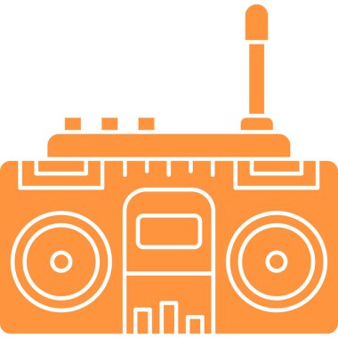 Radyo. Web simgesi basit illüstrasyon