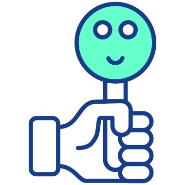 Başparmak yukarı. Web simgesi basit illüstrasyon