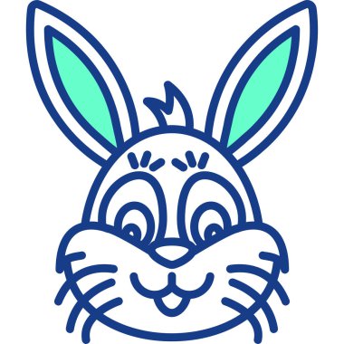 Tavşan kulaklı mutlu Paskalya tavşanı