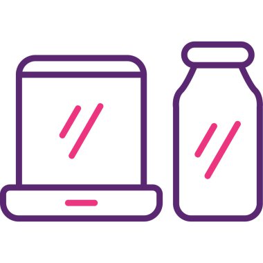 Süt. Web simgesi basit illüstrasyon