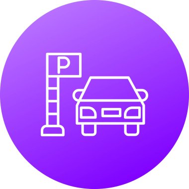 Park ediyor. Web simgesi basit tasarım