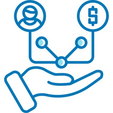 Dolar para ikonu vektör illüstrasyonu