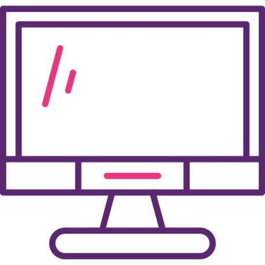 Bilgisayar. Web simgesi basit tasarım