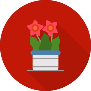 çiçek vektör dairesi simgesi