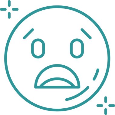 Yüz. Web simgesi basit illüstrasyon