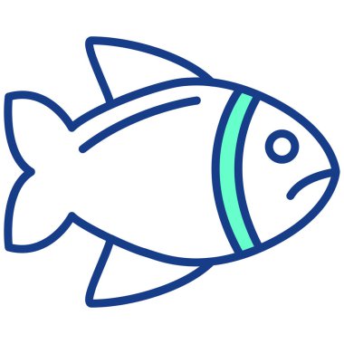 Balık. Web simgesi basit illüstrasyon