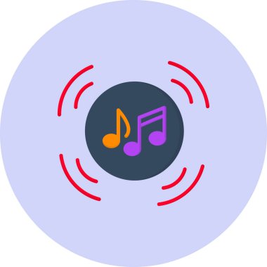 Müzik. Web simgesi basit illüstrasyon