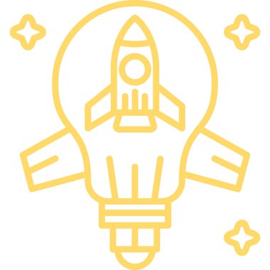 Roket ikonu. Ağ için roket vektör simgelerinin özet çizimi