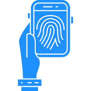 Parmak izi. Web simgesi basit illüstrasyon