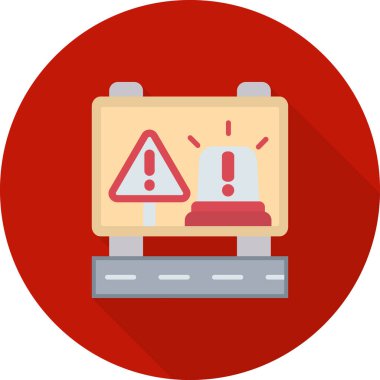 uyarı düz vektör simgesi