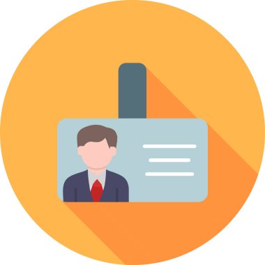 Kimlik kartı renkli vektör simgesi