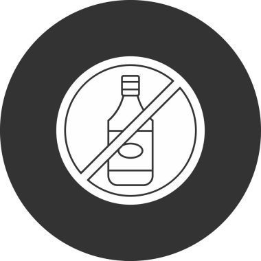 Dumansız ikonun vektör illüstrasyonu