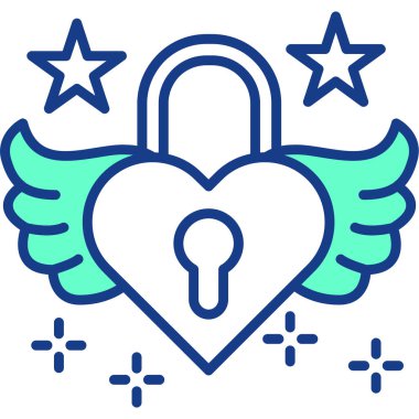 kalp simgesi ve vektör illüstrasyonu beyaz arkaplanda izole edildi