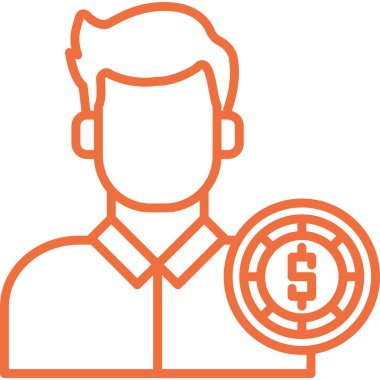 avatar erkek kullanıcı simgesi ana hat biçiminde