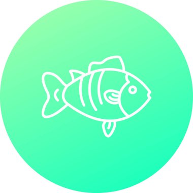 Balık simgesinin vektör modern illüstrasyonu