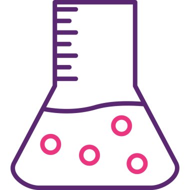 Kimya. Web simgesi basit illüstrasyon