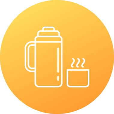 Çay. Web simgesi basit illüstrasyon