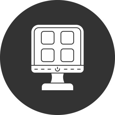 vektör lcd simgesi illüstrasyonu