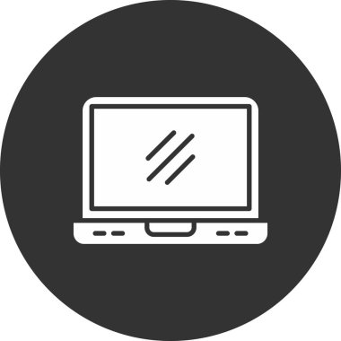 Dizüstü bilgisayar simgesi vektör çizimi