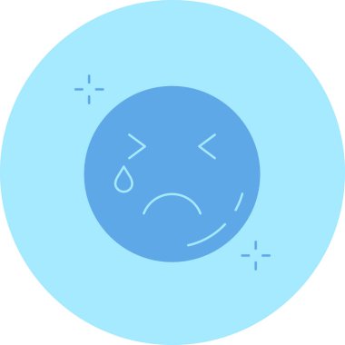 Üzücü. Web simgesi basit illüstrasyon