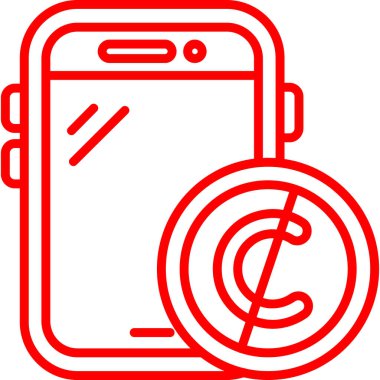 Cep telefonu simgesi, vektör illüstrasyonu