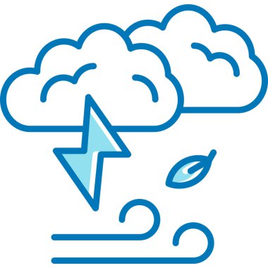 Rüzgar ve simgenin vektör illüstrasyonu