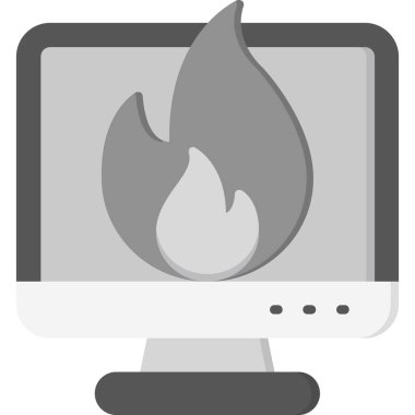 Alev simge vektör çizim