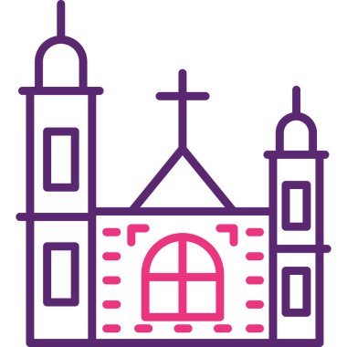 Kiliseye. Web simgesi basit illüstrasyon