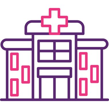 Bina binası Web simgesi basit illüstrasyon