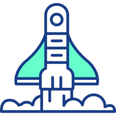 Roket fırlatıldı. Basit resimleme