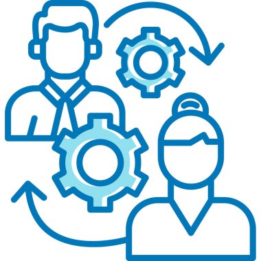 Takım çalışması simgesi vektör illüstrasyonu